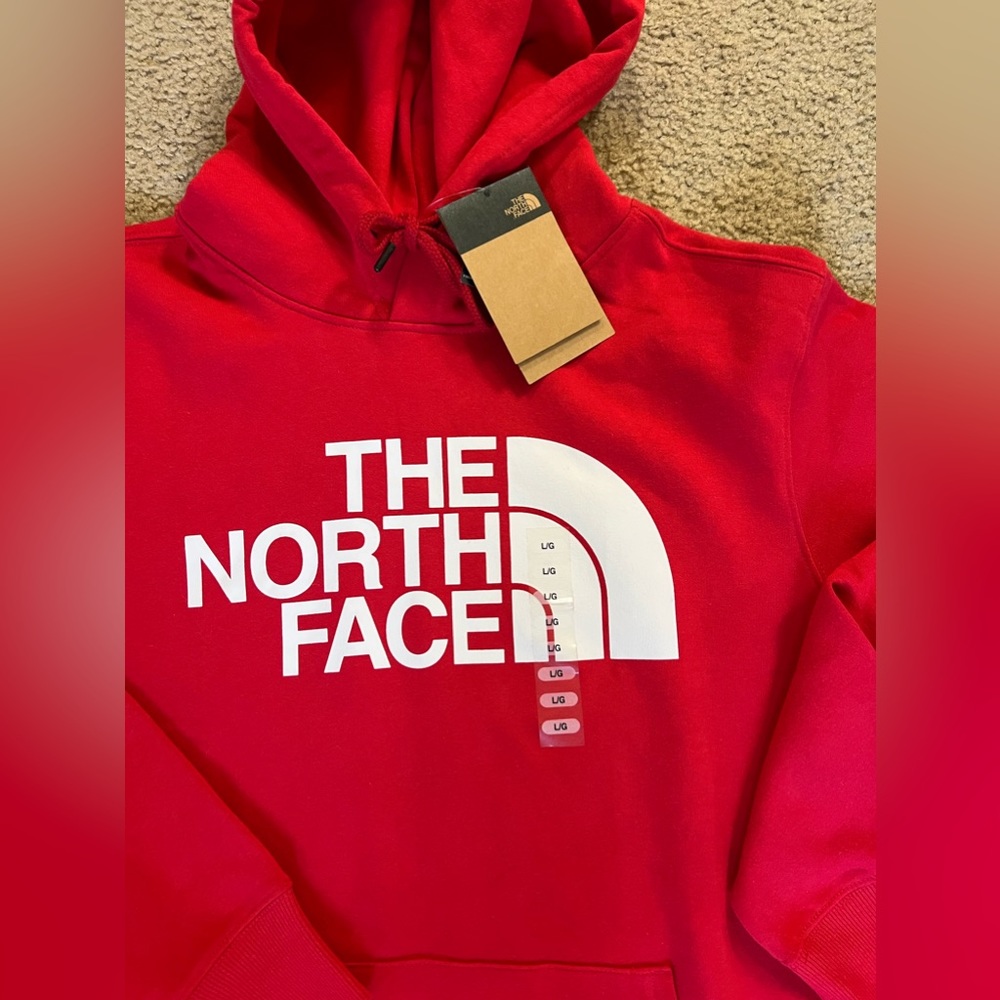 Red North Face Hoodie - Picture 3 of 5
